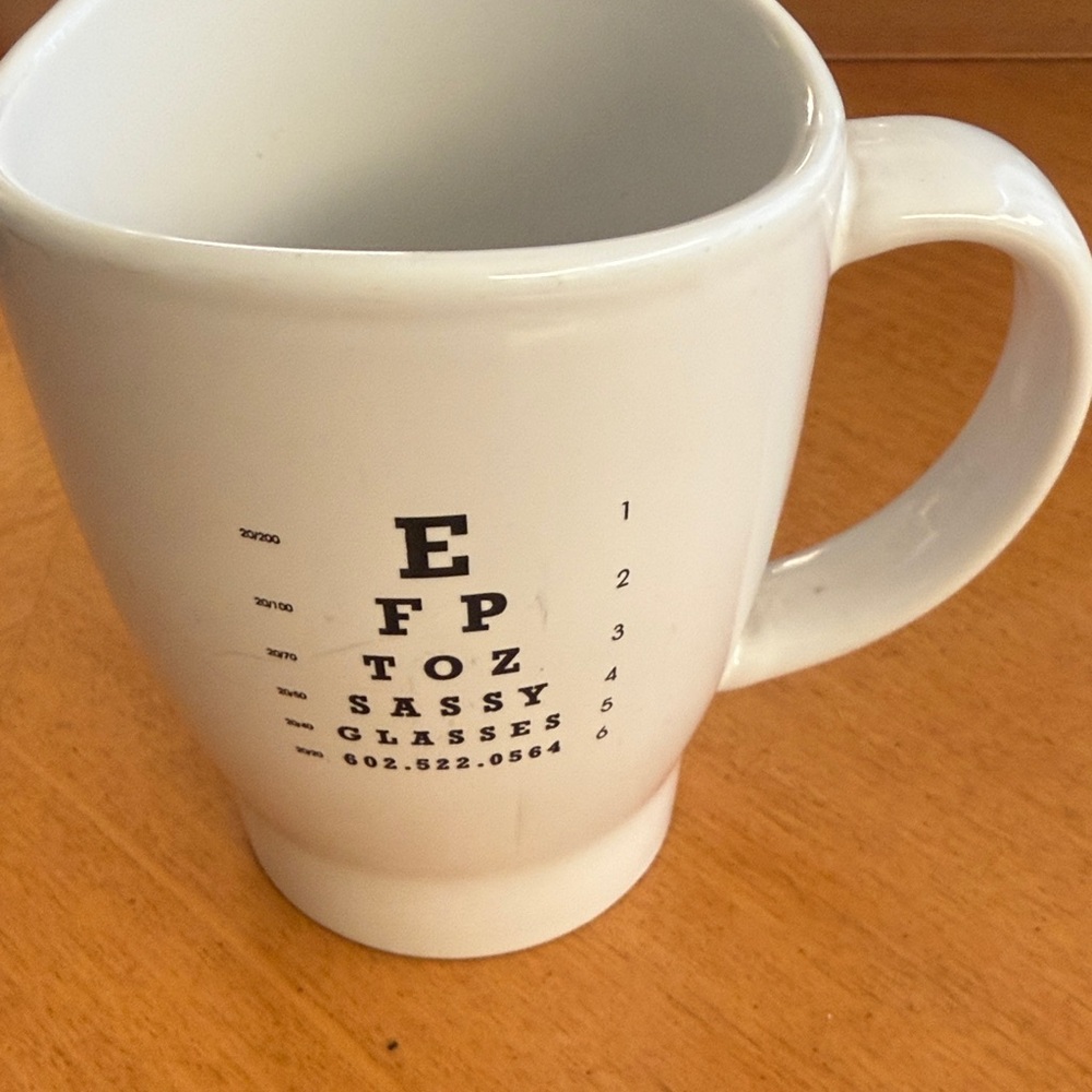 Collectors optometrist Eye doctor White Eye Chart Mug